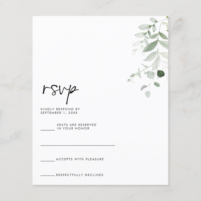Modern Handwritten RSVP Card (Front)