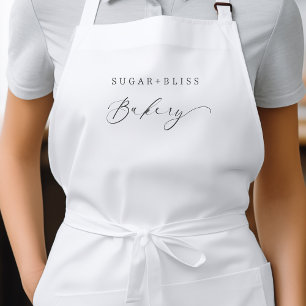 Modern Handwritten Script Bakery Business Standard Apron