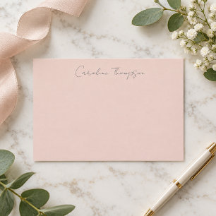 Modern Handwritten Script Blush Personalised Name Card