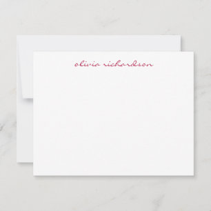 Modern Handwritten Script Chic Burgundy Red Maroon Card
