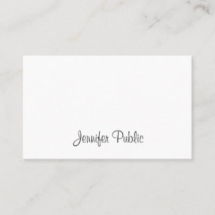 Modern Handwritten Script Elegant Cool Calligraphy Business Card