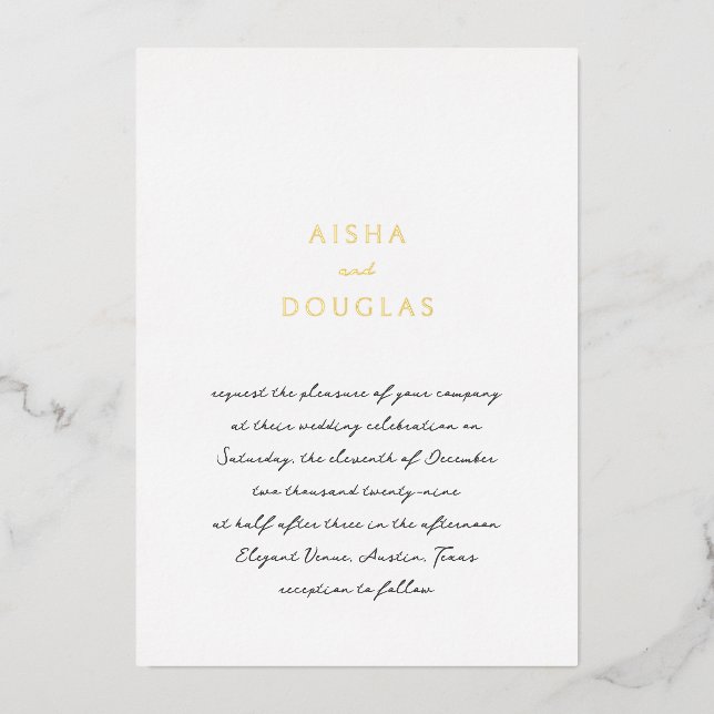 Modern Handwritten Script Elegant Wedding (Front)