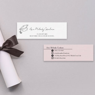Modern Handwritten Script Graduate Name Card