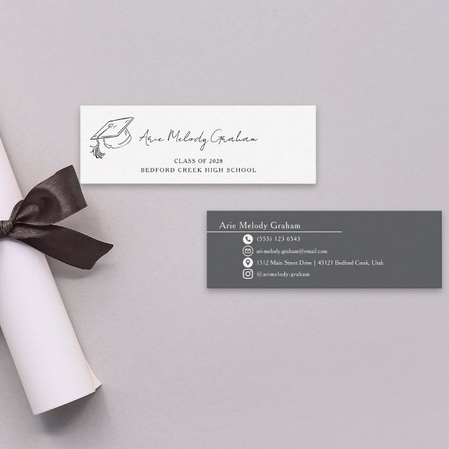 Modern Handwritten Script Graduate Name Card (Creator Uploaded)