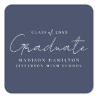 Modern Handwritten Script Navy Graduation