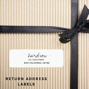 Modern Handwritten  script Return Address Label