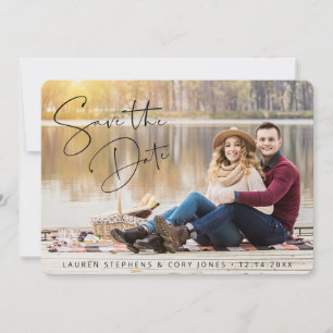 Modern Handwritten Script Save The Date