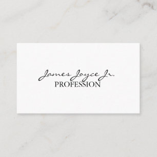 Modern Handwritten Stylish   Custom Text Minimal Business Card