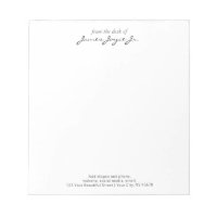 Modern Handwritten Stylish From The Desk Of