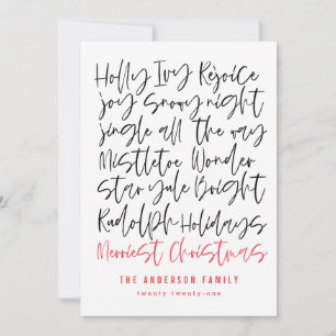 Modern Handwritten typography Holiday Photo
