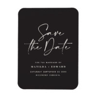 Modern handwritten typography wedding announcement