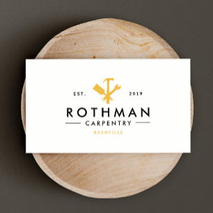 Modern Handyman / Carpenter Tools Home Improvement Business Card