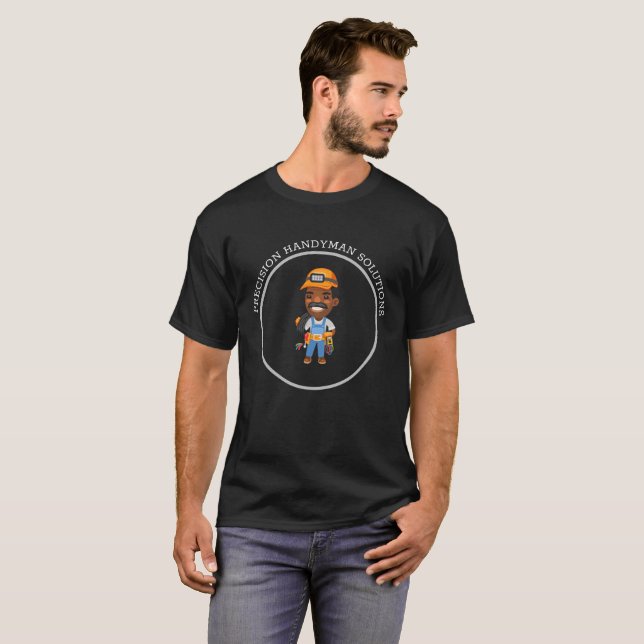 Modern handyman construction custom logo T-Shirt (Front Full)