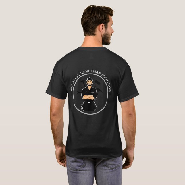 Modern handyman construction custom logo T-Shirt (Back Full)
