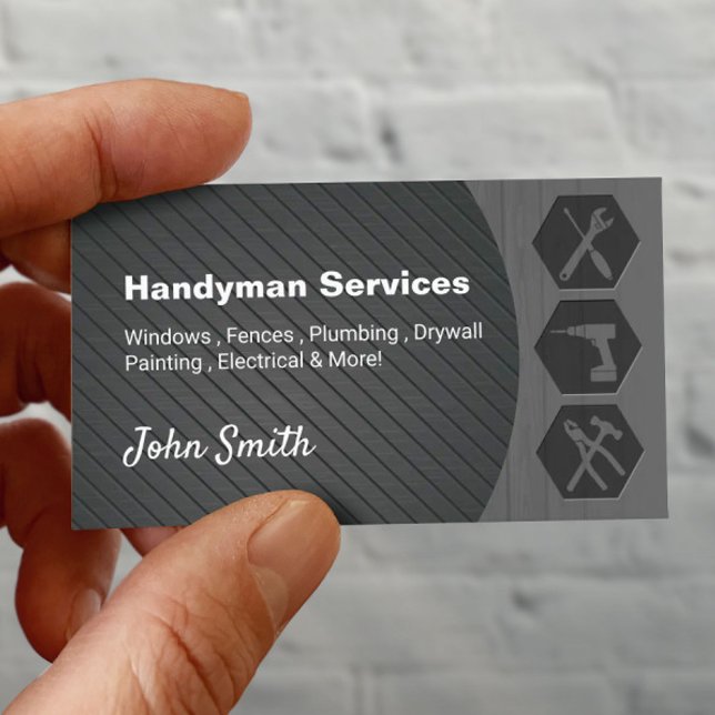 Modern Handyman Construction Remodeling Business Card (Creator Uploaded)