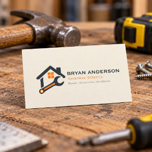 Modern Handyman Home Repair Business Card