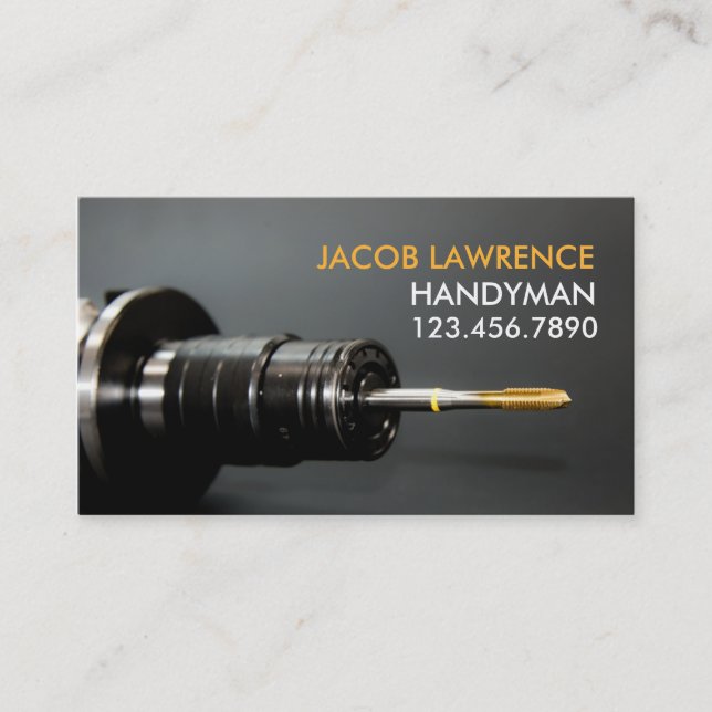 Modern Handyman Maintenance Business Card (Front)
