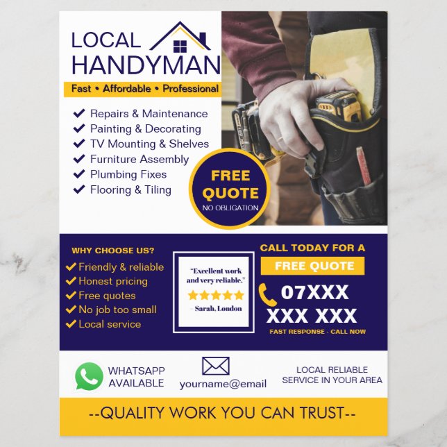 Modern Handyman Service Flyer (Front)