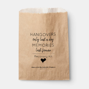 Modern Hangover Relief Recovery Kit Wedding Favour Bags