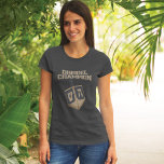 Modern Hanukkah Funny Dreidel Champion Mum T-Shirt<br><div class="desc">Celebrate Hanukkah with pride and humour while gathering with the whole family. This festival graphic design makes a perfect gift for the holidays. Whether for your neigbor, family, husband, uncle, or boyfriend</div>