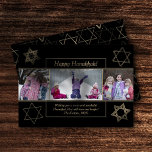 Modern Hanukkah Gold Wishful Star of David 3 Photo Holiday Card<br><div class="desc">Minimal classic gold Bar/Bat Mitzvah and Hanukkah modern Star of David against a solid background creates an elegant,  sophisticated design. For other coordinating colours or matching products,  visit JustFharryn @ Zazzle.com or contact the designer,  c/o Fharryn@yahoo.com  All rights reserved. #zazzlemade #christmasdecor</div>
