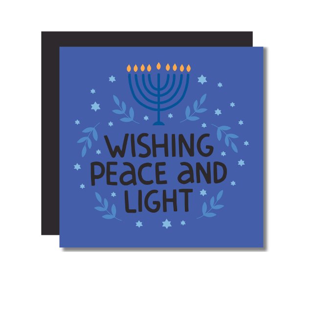 Modern Hanukkah Menorah 5.25" Magnetic Card (Creator Uploaded)