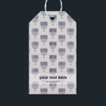 Modern Hanukkah pattern Gift Tags<br><div class="desc">Available in different products.   Did you know that you can transfer this design to any products that you want by yourself. If you don't know how,   please check my post to see how to do:  www.giftforallseason.com/blog/new-option-at-zazzle-store</div>