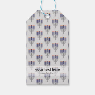 Modern Hanukkah pattern Gift Tags