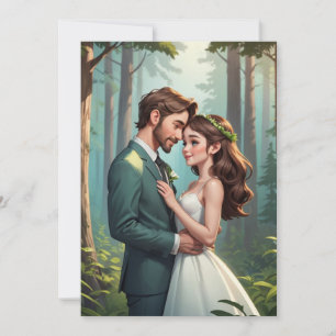 modern happily ever after elopement reception  invitation