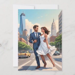 modern happily ever after elopement reception  invitation