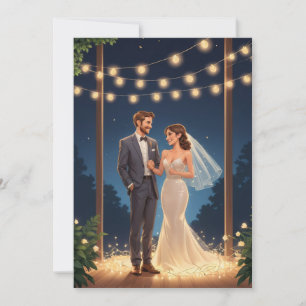 modern happily ever after elopement reception  invitation