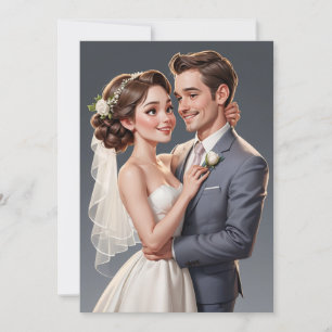 modern happily ever after elopement reception  invitation