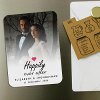 Modern Happily Ever After Heart Cute Couple Photo