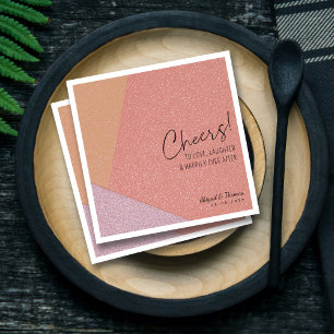 Modern Happily Ever After Wedding Bold Geometric Napkin