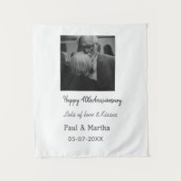 Modern happy 40th anniversary add name date photo