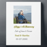 Modern happy 50th anniversary add name date photo  plaque<br><div class="desc">Design for couple love</div>