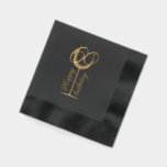 Modern Happy 70th Birthday Wine Glass Foil Napkins<br><div class="desc">Modern Happy 70th Birthday Wine Glass Foil Napkins. The design has an abstract red wine glass with an age. You can change the age. Great for a woman or a man who celebrates the 70th birthday.</div>