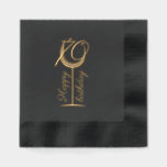 Modern Happy 70th Birthday Wine Glass Foil Napkins<br><div class="desc">Modern Happy 70th Birthday Wine Glass Foil Napkins. The design has an abstract red wine glass with an age. You can change the age. Great for a woman or a man who celebrates the 70th birthday.</div>