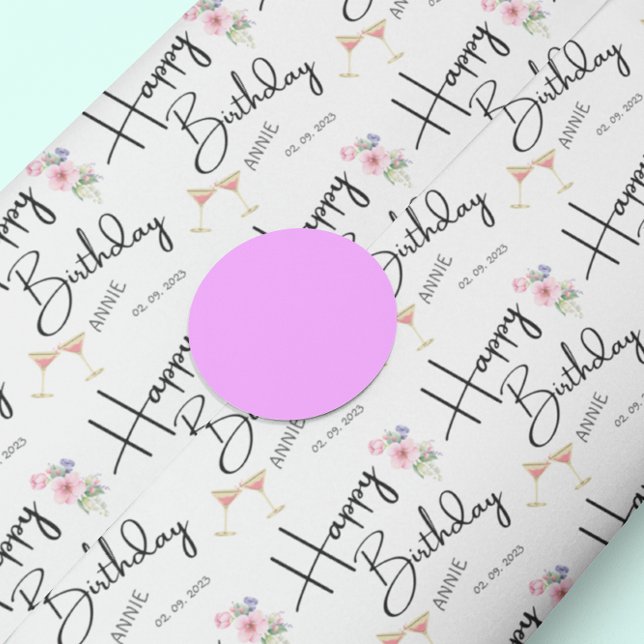 Modern happy birthday personalised wrapping paper (Creator Uploaded)