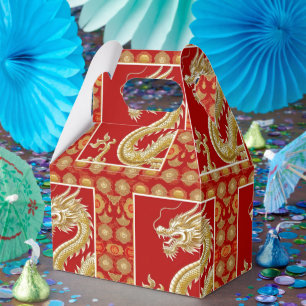 Modern Happy Chinese New Year modern asian pattern Favour Box
