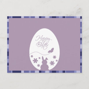Modern Happy Easter Egg Pastel Purple Holiday Post