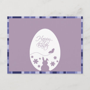 Modern Happy Easter Egg Pastel Purple Holiday Post Postcard