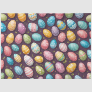 Modern Happy Easter Eggs Collection Tissue Paper