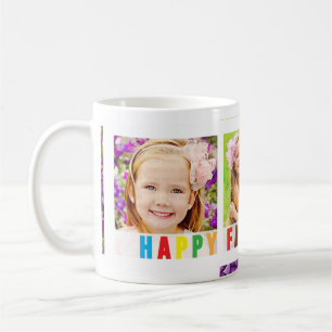 Modern Happy Father's Day Colourful Photo Template Coffee Mug