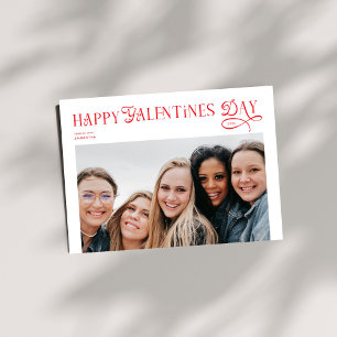 Modern Happy Galentines Day Bestfriends Photo  Holiday Card