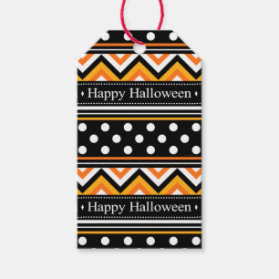Modern Happy Halloween Pattern Gift Tags
