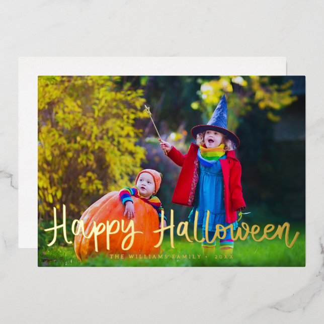 Modern Happy Halloween Photo (Front/Back)