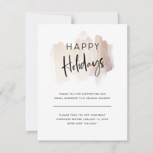 Modern Happy Holidays from your Small Business Holiday Card