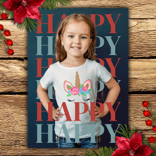 Modern Happy Holidays Photo Card