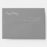 Modern Happy Holidays | Silver Invitation
